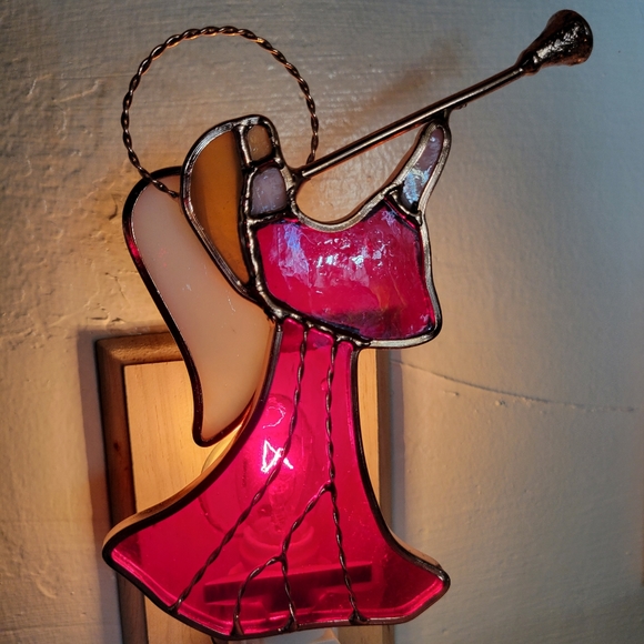 Stained glass nightlite approx 6.5" high - Picture 6 of 6